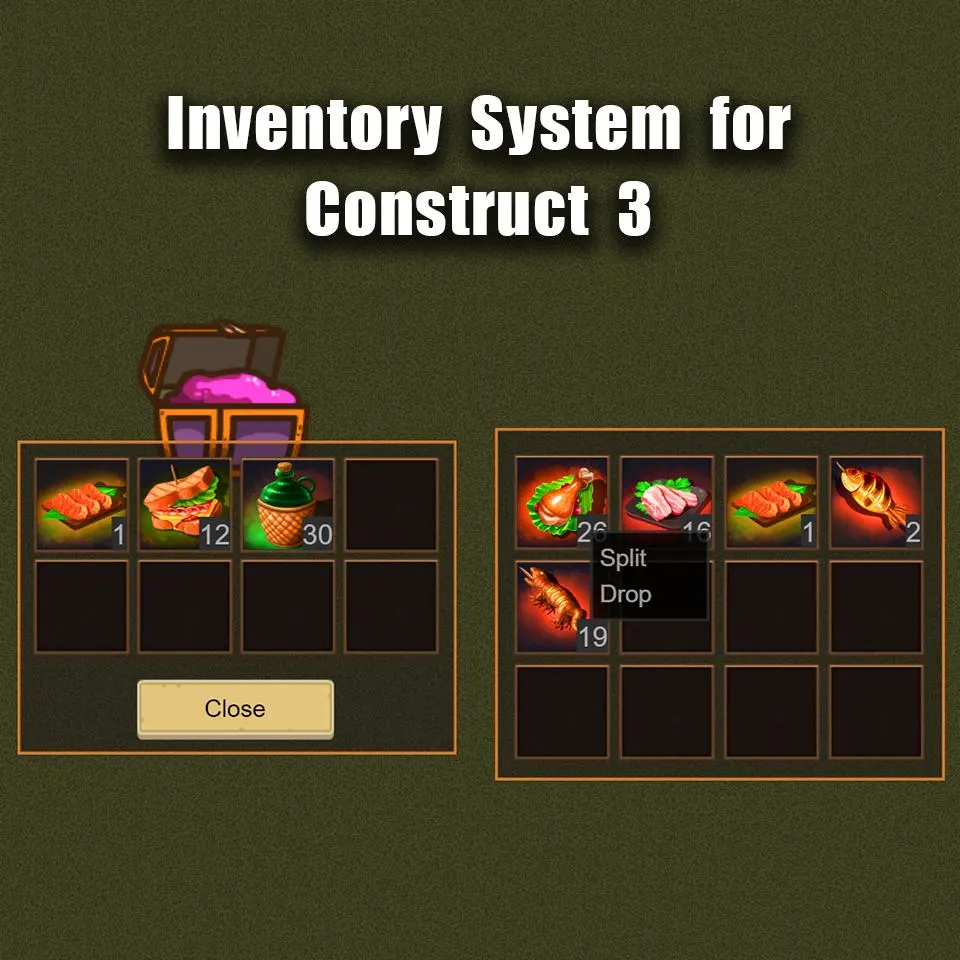 RPG-like inventory system for Construct 3