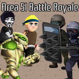 Area 51 Battle Royale logo - a battle royale browser game about Area 51, aliens and the USA government