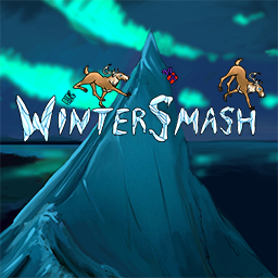 WinterSmash logo - a winter physics-puzzle game with crazy reindeers